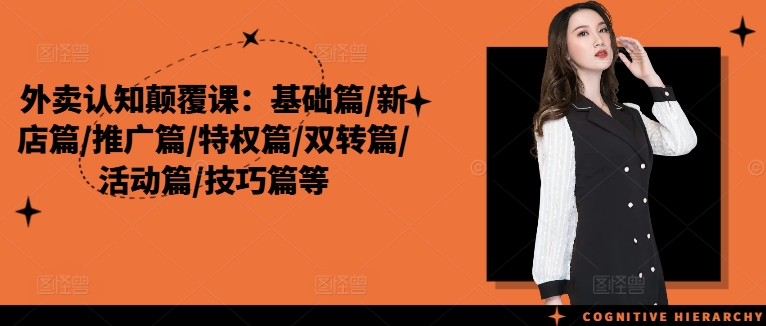 外卖认知颠覆课：基础篇/新店篇/推广篇/特权篇/双转篇/活动篇/技巧篇等-南友云赚
