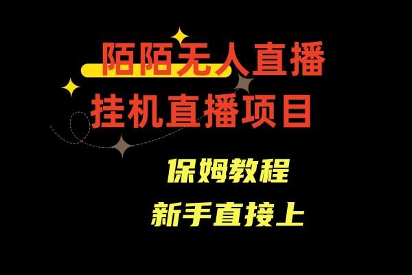 收费1980的，陌陌无人直播，通道人数少，新手容易上手-南友云赚