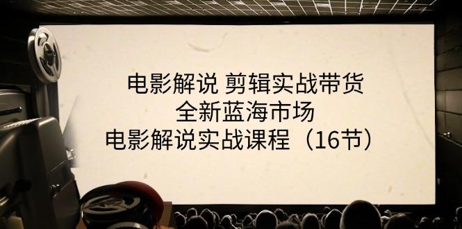 电影解说 剪辑实战带货全新蓝海市场，电影解说实战课程(16节-南友云赚