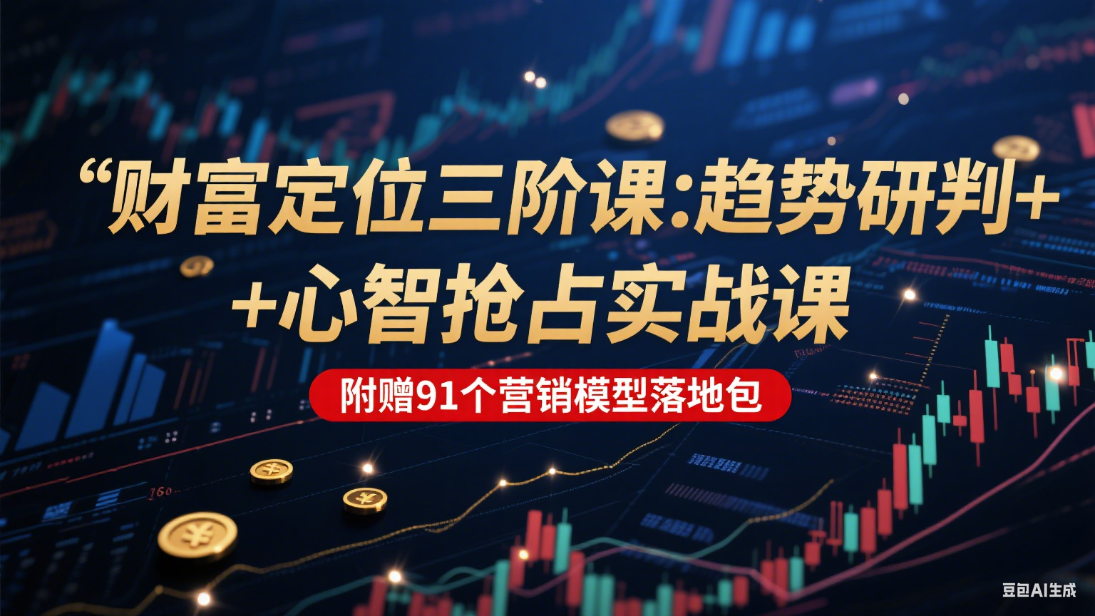 财富定位三阶：趋势研判 + 心智抢占实战课，附赠91个营销模型落地包-南友云赚