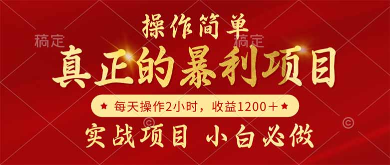 真正的暴利项目，操作简单，每天收益1200＋，自己做老板-南友云赚