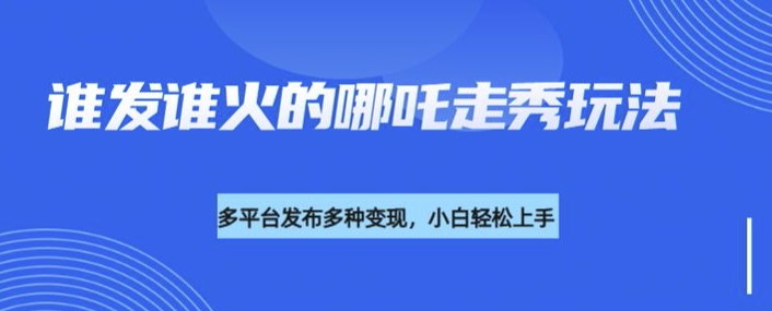 利用deepseek制作谁发谁火的哪吒2人物走秀视频，多平台发布多种变现-南友云赚