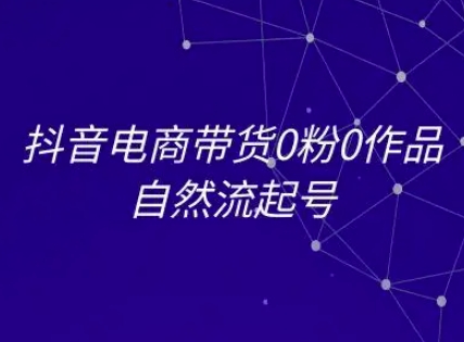 抖音电商带货0粉0作品自然流起号，抖音电商教程-南友云赚