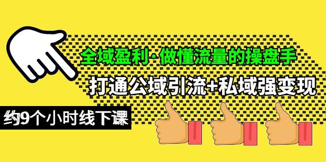 (10045期)全域盈利·做懂流量的操盘手，打通公域引流+私域强变现，约9个小时线下课-南友云赚