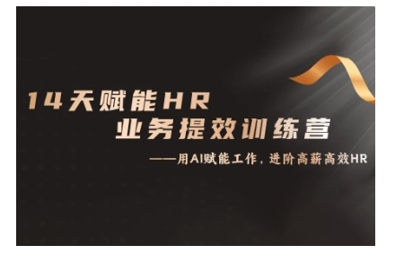 14天ChatGPT赋能HR业务提效训练营，从小白到应用高手-南友云赚