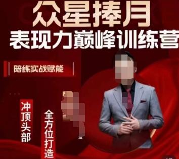 众星捧月表现力巅峰训练营，全方位打造，陪练实战赋能-南友云赚