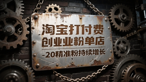 淘宝打付费创业粉单店每天稳定10-20精准粉持续增长【揭秘】-南友云赚