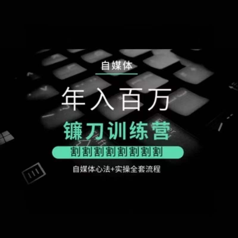 自媒体年入百万镰刀训练营，割割割割割割割割，自媒体心法+实操全套流程-南友云赚