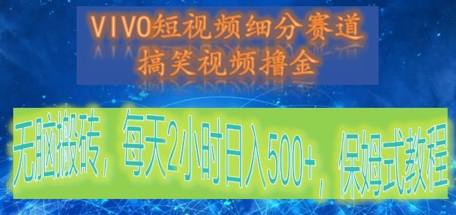 VIVO短视频细分赛道，搞笑视频撸金，无脑搬砖，每天2小时日入500+，保姆式教程-南友云赚