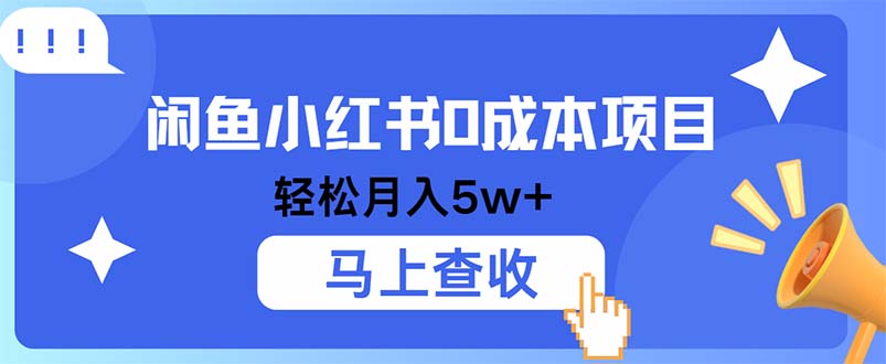 小鱼小红书0成本项目，利润空间非常大，纯手机操作-南友云赚