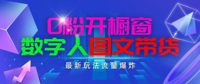 抖音最新项目，0粉开橱窗，数字人图文带货，流量爆炸，简单操作，日入1K+【揭秘】-南友云赚