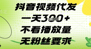 抖音视频代发一天3张+，不看播放量，无粉丝要求【揭秘】-南友云赚