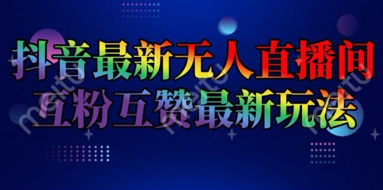 抖音最新无人直播间互粉互赞新玩法，一天收益2k+【揭秘】-南友云赚