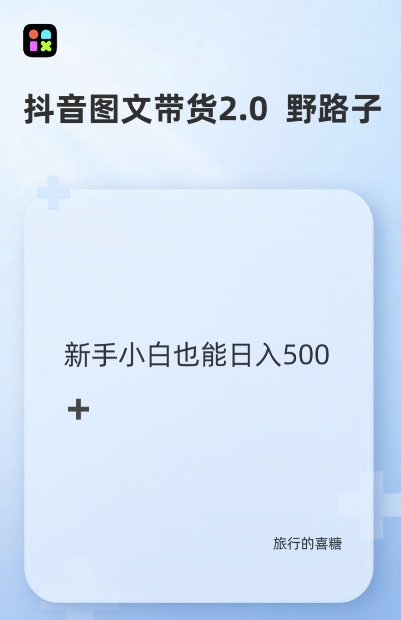 抖音图文带货野路子2.0玩法，暴力起号，单日收益多张，小白也可轻松上手【揭秘】-南友云赚