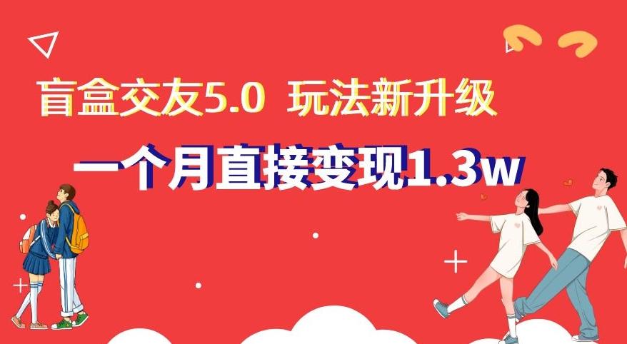 盲盒交友5.0，玩法全新升级，一个月直接变现1.3W，新手小白轻松上手【揭秘】-南友云赚